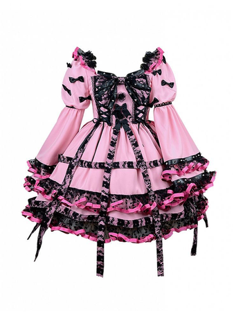 pink gothic Lolita dress