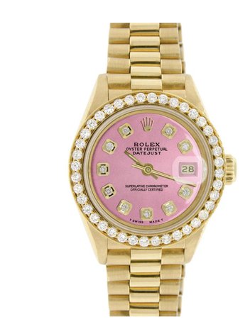 Pink Rolex watch