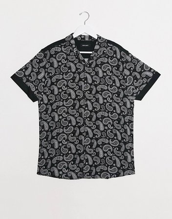 Night Addict paisley print short sleeve shirt two-piece | ASOS