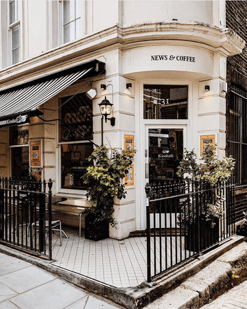 london cafe aesthetic