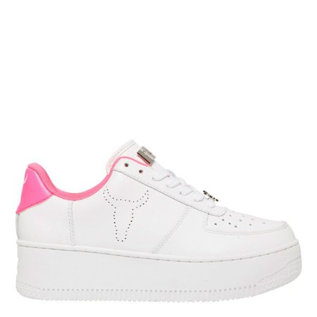 Rich Neon Pink Contrast Sneakers | Windsor Smith