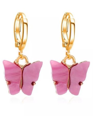pink butterflies earring - Google Search