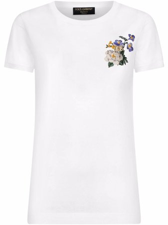 Dolce & Gabbana floral-embroidered Cotton T-shirt - Farfetch