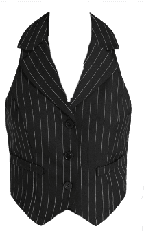 pinstripe grey black vest