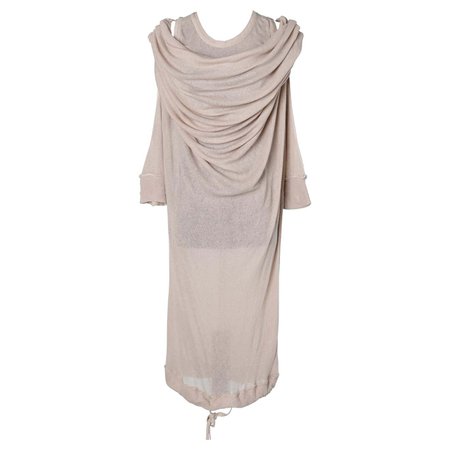 Knit dress in coton and linen Yohji Yamamoto For Sale at 1stDibs