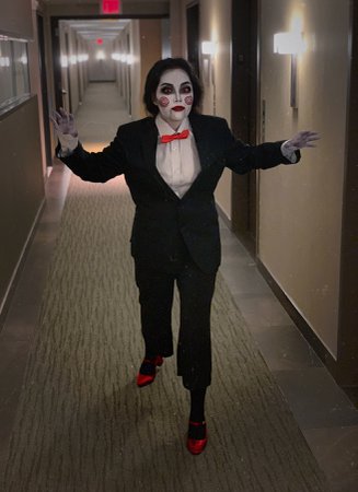 Quick & Easy Halloween Costume Idea - Billy The Puppet Two Ways — Cafe Carrie | Fashion Lifestyle Blog