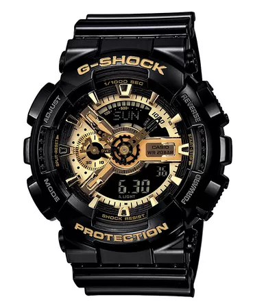 G-Shock Analog Digital Black Resin Strap Watch