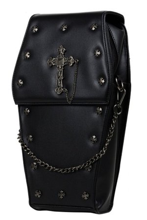 Metal Cross Coffin Gothic Large Backpack by GothX | Gothic