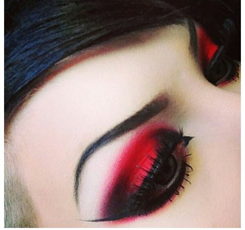 black and red gothic makeup