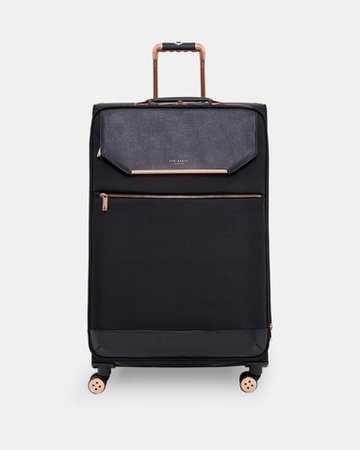 Metallic trim large suitcase - Black | Bags | Ted Baker UK