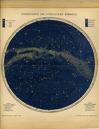 star map of the northern sky