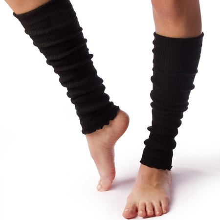 Knee High Leg Warmers in Black