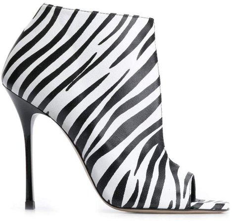 Marc Ellis zebra print cut-out shoe boots