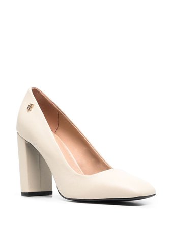Tommy Hilfiger square-toe leather pumps - FARFETCH