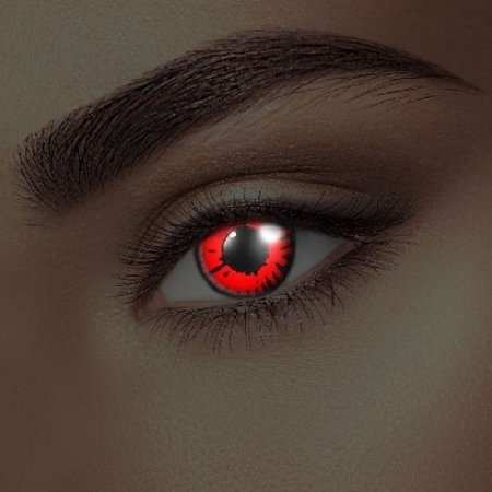 Red Glowing Contact Lenses