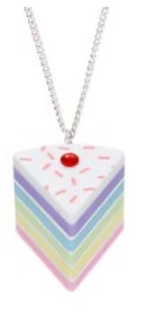 rainbow cake necklace