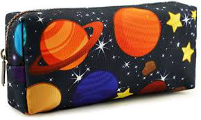 LParkin Space Canvas Galaxy Pencil Case Gifts Pen Bag Pouch Box Gadget Stationary Case Makeup Cosmetic Bag