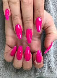 hot pink flare nails - Google Search