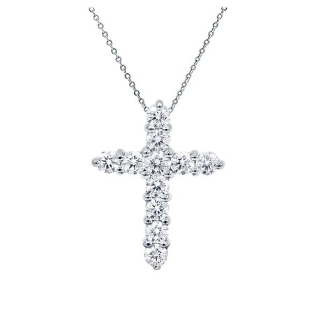 Timeless Diamond Cross Necklace For Sale at 1stDibs