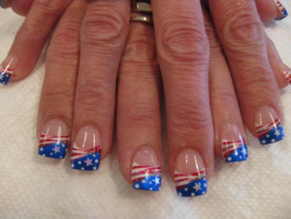 Fourth of July, nail art designs by Top Nails, Clarksville TN. | Top Nails