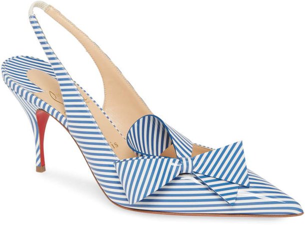 Clare Bow Pointed Toe Slingback Pump