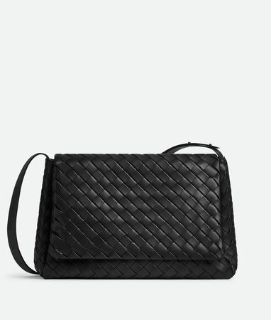 Bottega Veneta® Men's Maxi Cobble Messenger in Black. Shop online now.