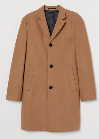 wool blend trench coat - hm