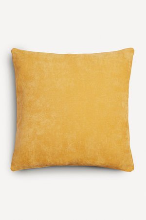 Buy Honey Yellow Soft Velour Large Square Cushion from Next Ukraine