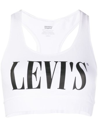 Levi's Logo Print Sporty Bralette 853270000 White | Farfetch