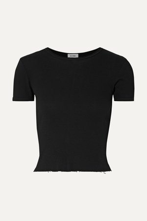 Black 90s ribbed cotton-jersey T-shirt | RE/DONE | NET-A-PORTER