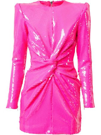 Pink Alex Perry Jade sequin-embellished structured mini dress - Farfetch