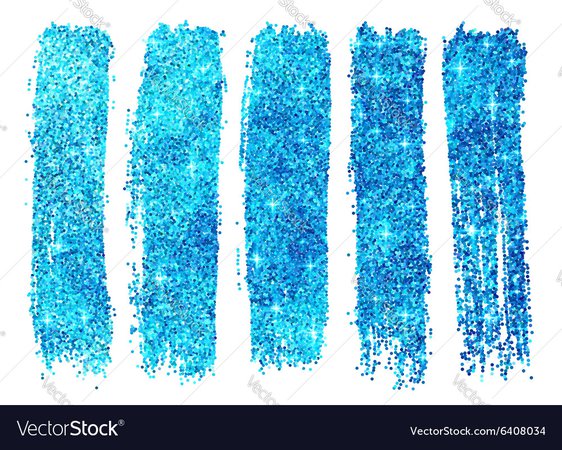 Blue shining glitter polish samples isolated on Vector Image