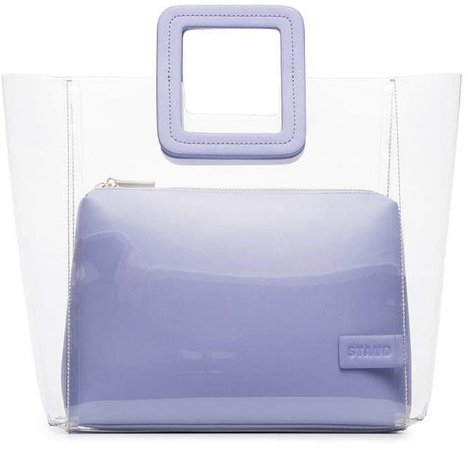 Staud purple Shirley leather tote bag