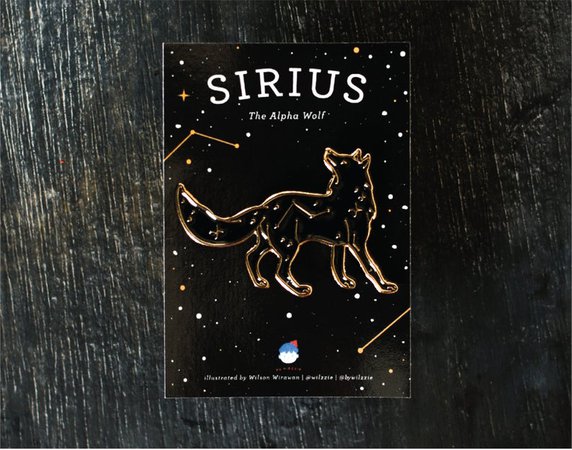Sirius: The Alpha Wolf Constellation Enamel Pin | Etsy