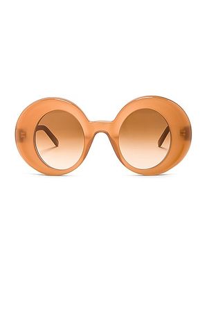 Loewe Chunky Anagram Sunglasses in Havana & Brown | FWRD