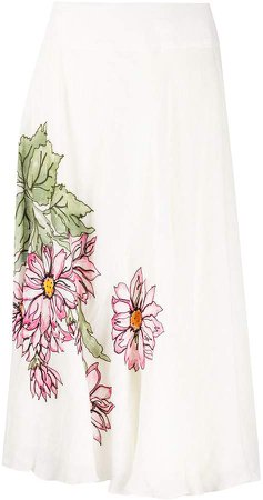 A.N.G.E.L.O. Vintage Cult 1990s Floral Print Mid-Length Skirt