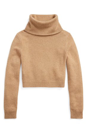 Polo Ralph Lauren Turtleneck Crop Cashmere Sweater | Nordstrom