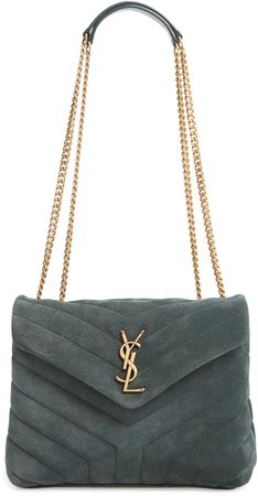 Small Loulou Quilted Suede Shoulder Bag