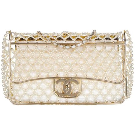 Chanel Pearl Classic Flap Bag at 1stDibs