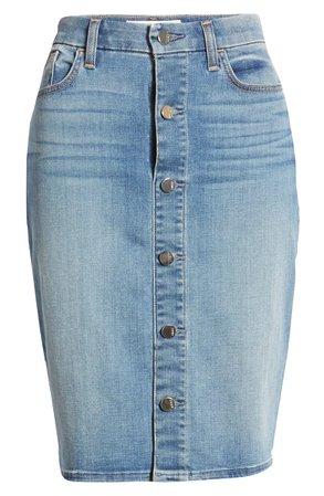 JEN7 by 7 For All Mankind Button Front Denim Pencil Skirt | Nordstrom