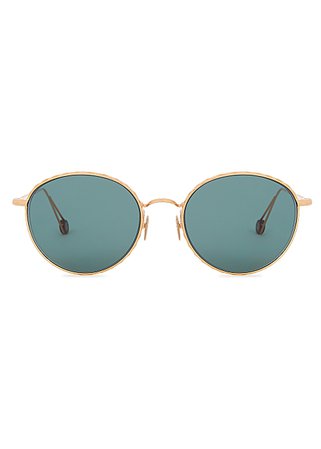 AHLEM L'Alma 22kt rose gold-plated round-frame sunglasses - Harvey Nichols