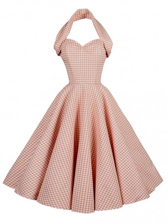 Vivien of Holloway | 1950s Halterneck Gingham Dress