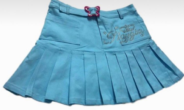 blue y2k skirt