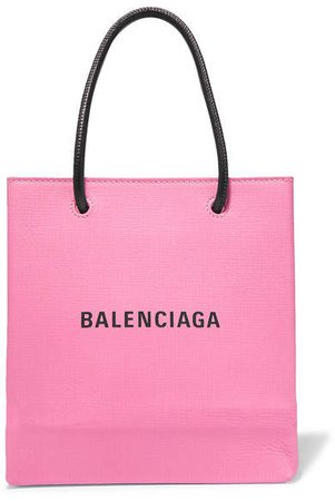 Xxs Printed Textured-leather Tote - Pink