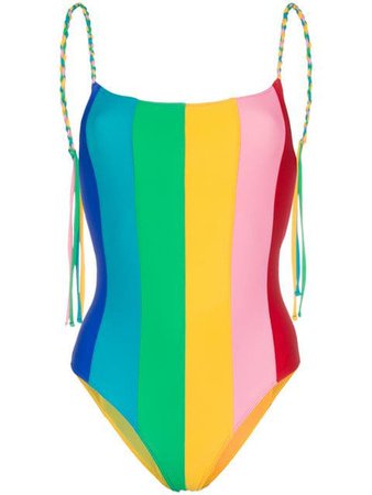 Paper London backless rainbow swimsuit $216 - Shop SS19 Online - Fast Delivery, Price