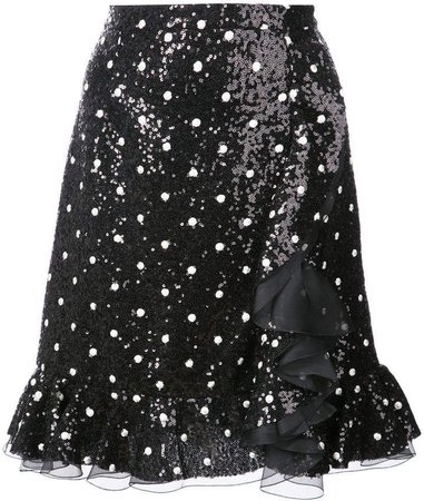 Giambattista Valli polka-dot sequinned skirt