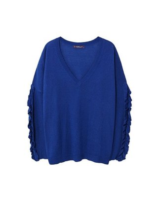 Violeta BY MANGO Ruffled sleeve sweater