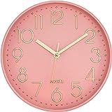 Amazon.com: Wall Clock Pink Marble Battery Operated Clocks Silent Quartz Non-Ticking Wallclock 10 Inch Abstract Geometric Modern Ombre Decorative Round Wall Clocks for Living Room Bedroom Office School Home : Home & Kitchen