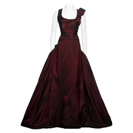 Vivienne Westwood Couture red taffeta corset and ballgown skirt, fw 1996 For Sale at 1stDibs