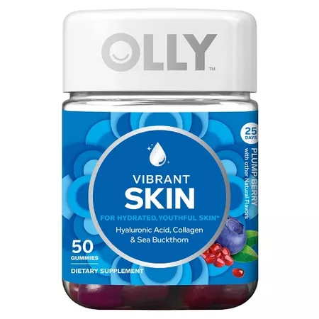 Olly Vibrant Skin Plump Vitamin Gummies - Berry - 50ct : Target